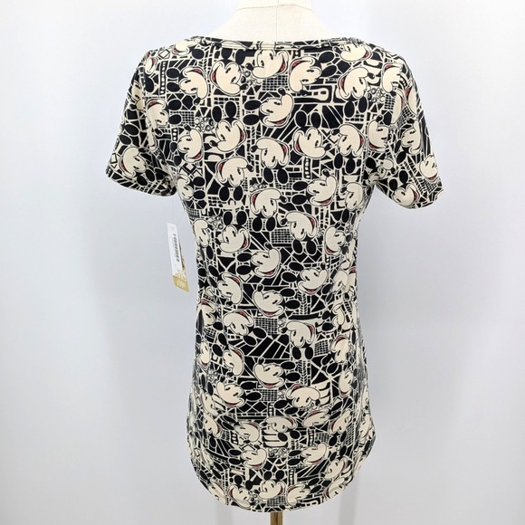 NWT Disney Mickey Mouse Print Tunic Top Lularoe Short Sleeve Women's‎ XS - Picture 2 of 10